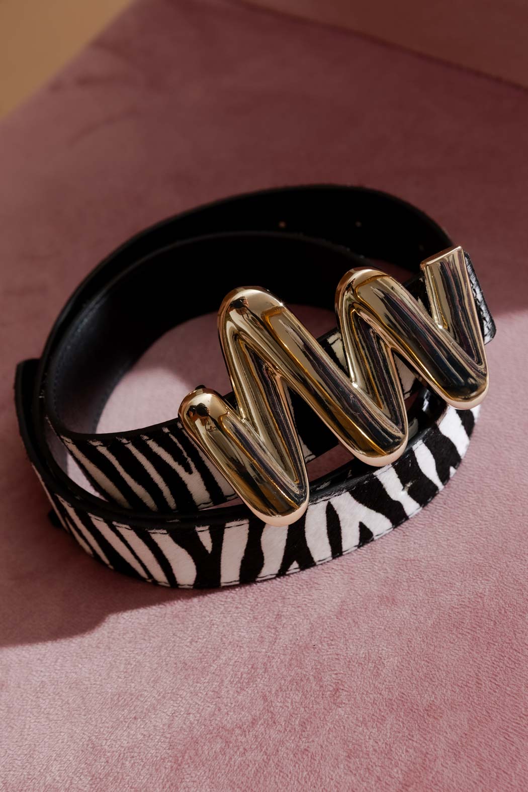 Zebra Gold Mm Belt Zebra L/Xl
