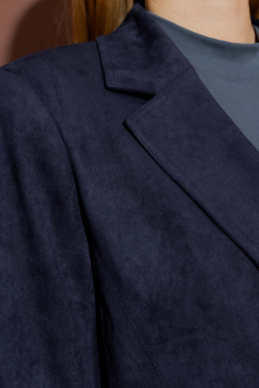 Navy Suede Blazer