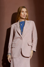 Pink Suede Blazer
