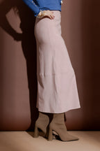 Pink Suede Skirt