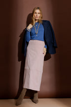 Pink Suede Skirt