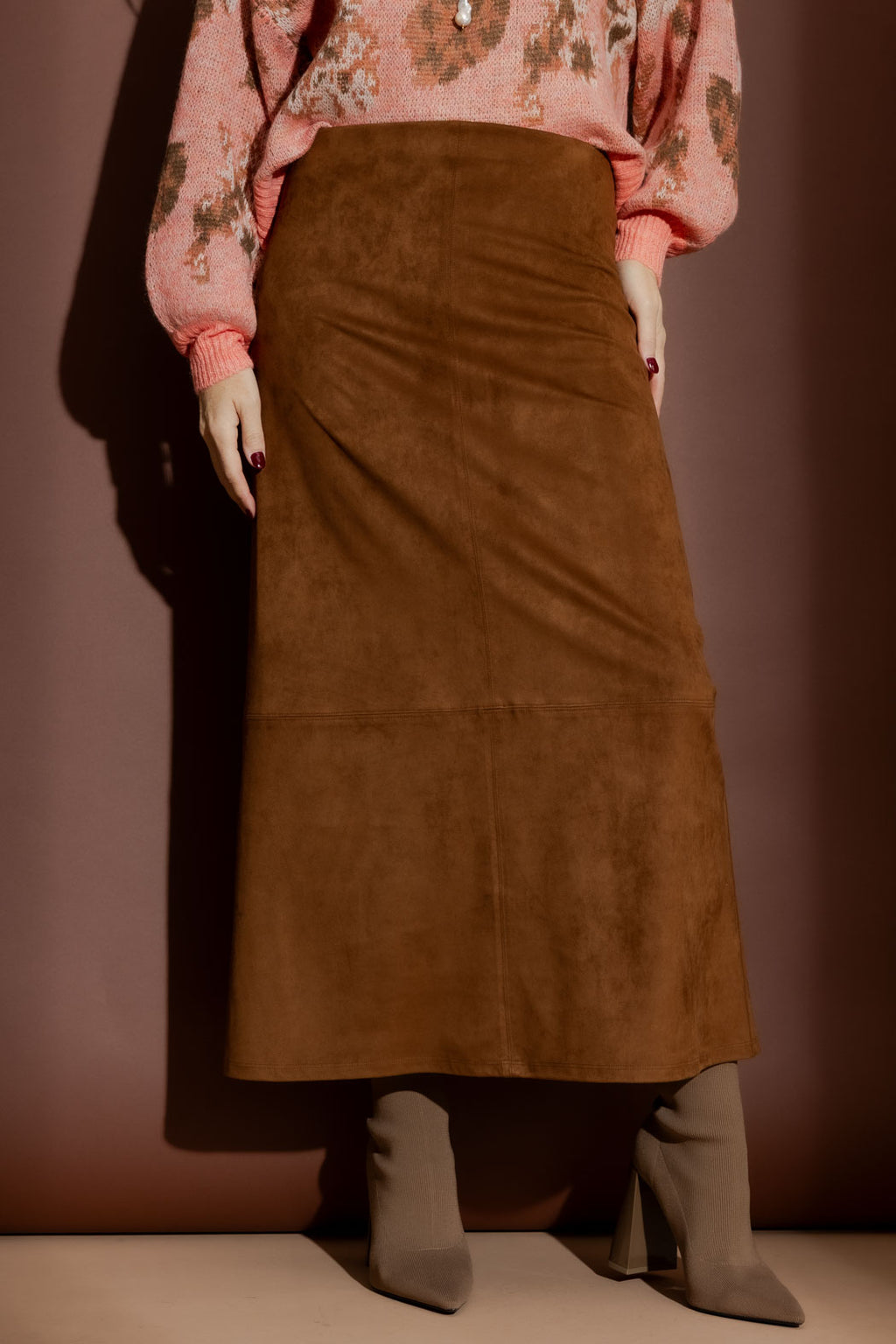 Tan Suede Skirt