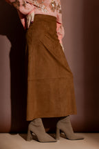 Tan Suede Skirt