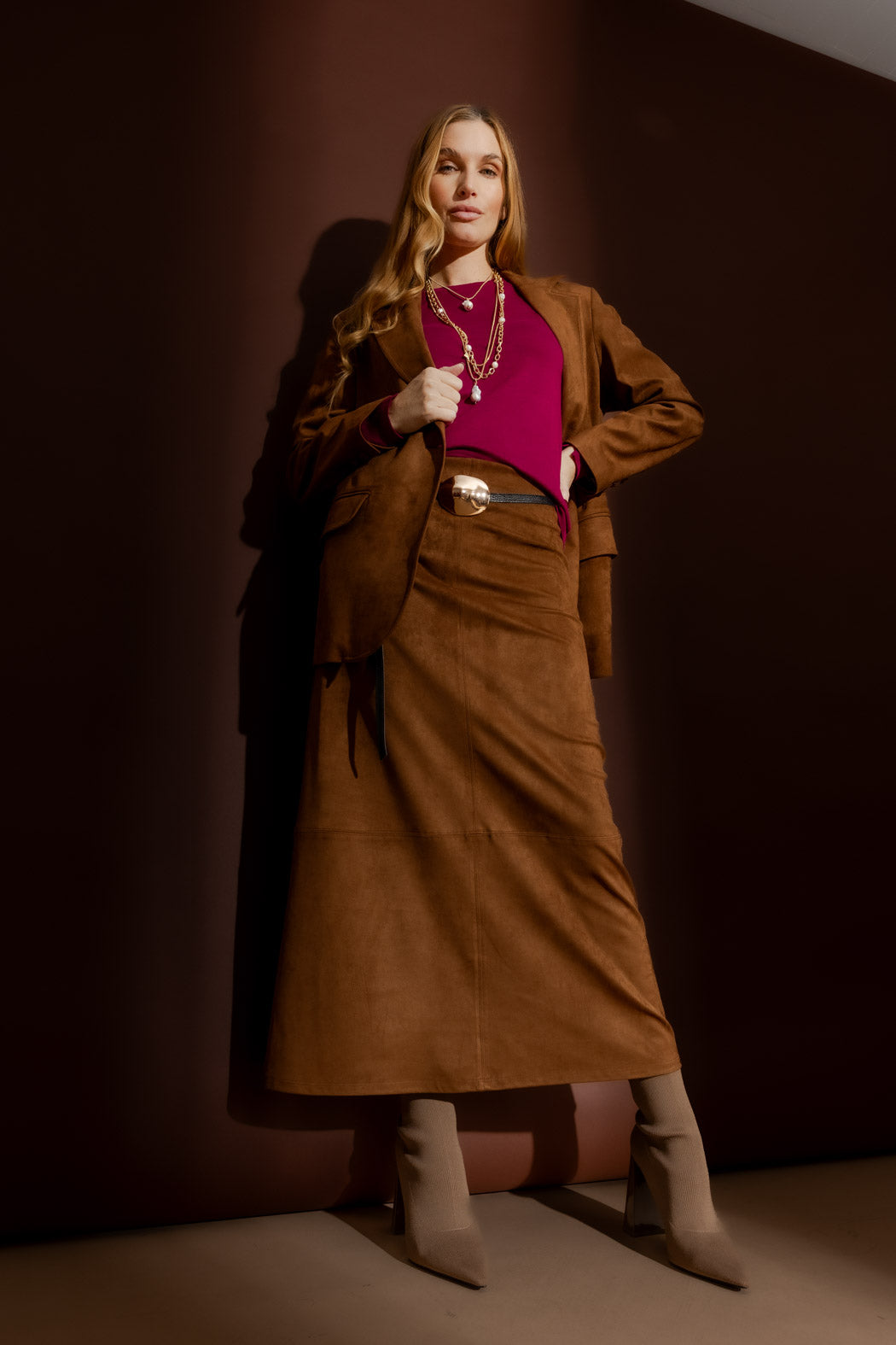 Tan Suede Skirt