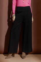 Black Ponte Pintuck Jet Culotte