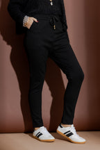 Black Ponte Jogger Pant