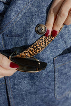 Leopard Gold Dome Belt Leopard L/Xl