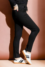 Black Ponte Jogger Pant