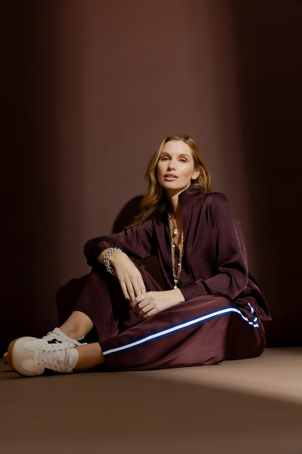 Chocolate Side Stripe Sport Pant
