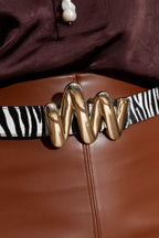 Zebra Gold Mm Belt Zebra L/Xl
