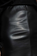 Black Faux Leather Skirt