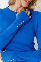 Cobalt Fine Knit Crew Top