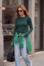 Forest Fine Knit Crew Top