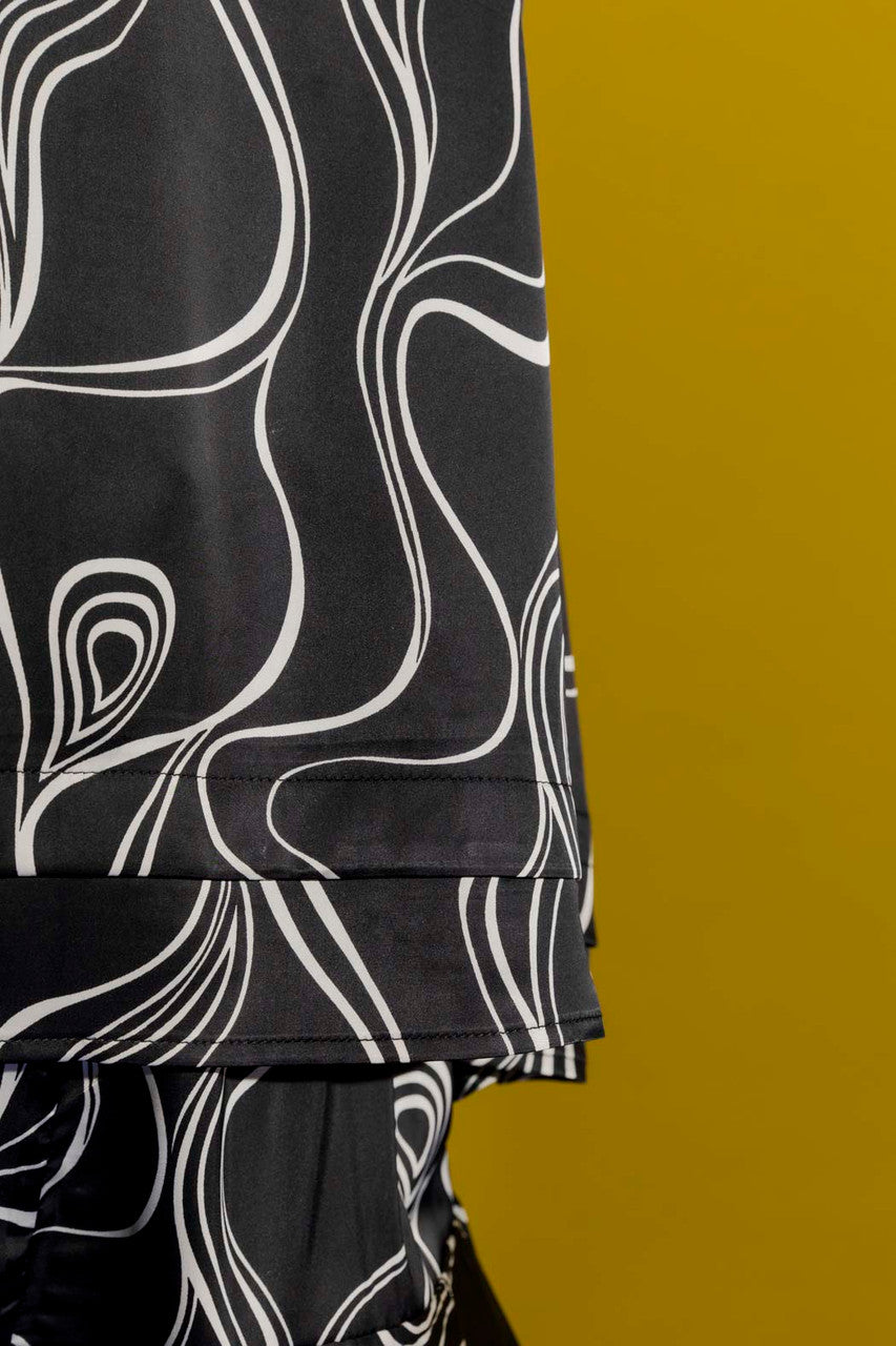 Black/White Frill Bell Cami