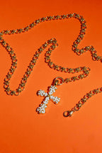 Enamel Filigree Cross Necklace S