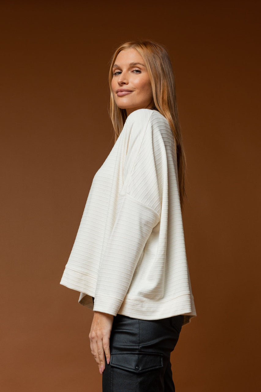 Ivory Ava V Neck Jumper