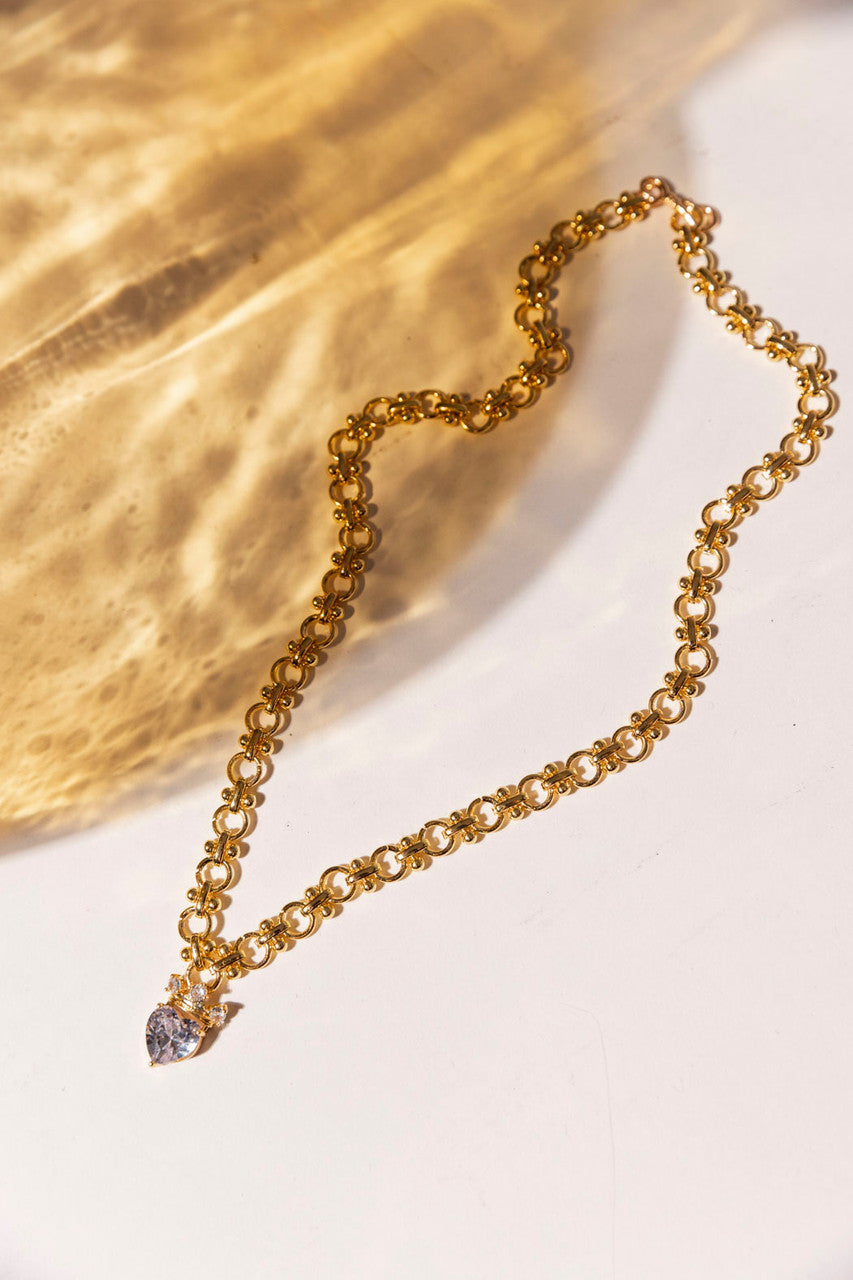 Rhinestone Crowned Heart S