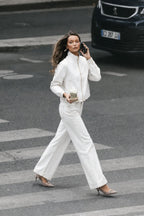 White Denim Athleisure Jacket