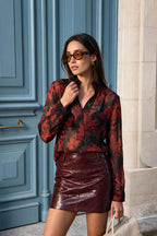 Red Longline Blogger Shirt