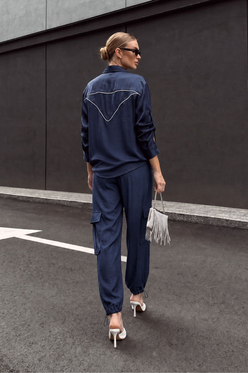 Navy Glow Sport Back Shirt
