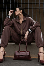 Chocolate Euro Athleisure Jacket