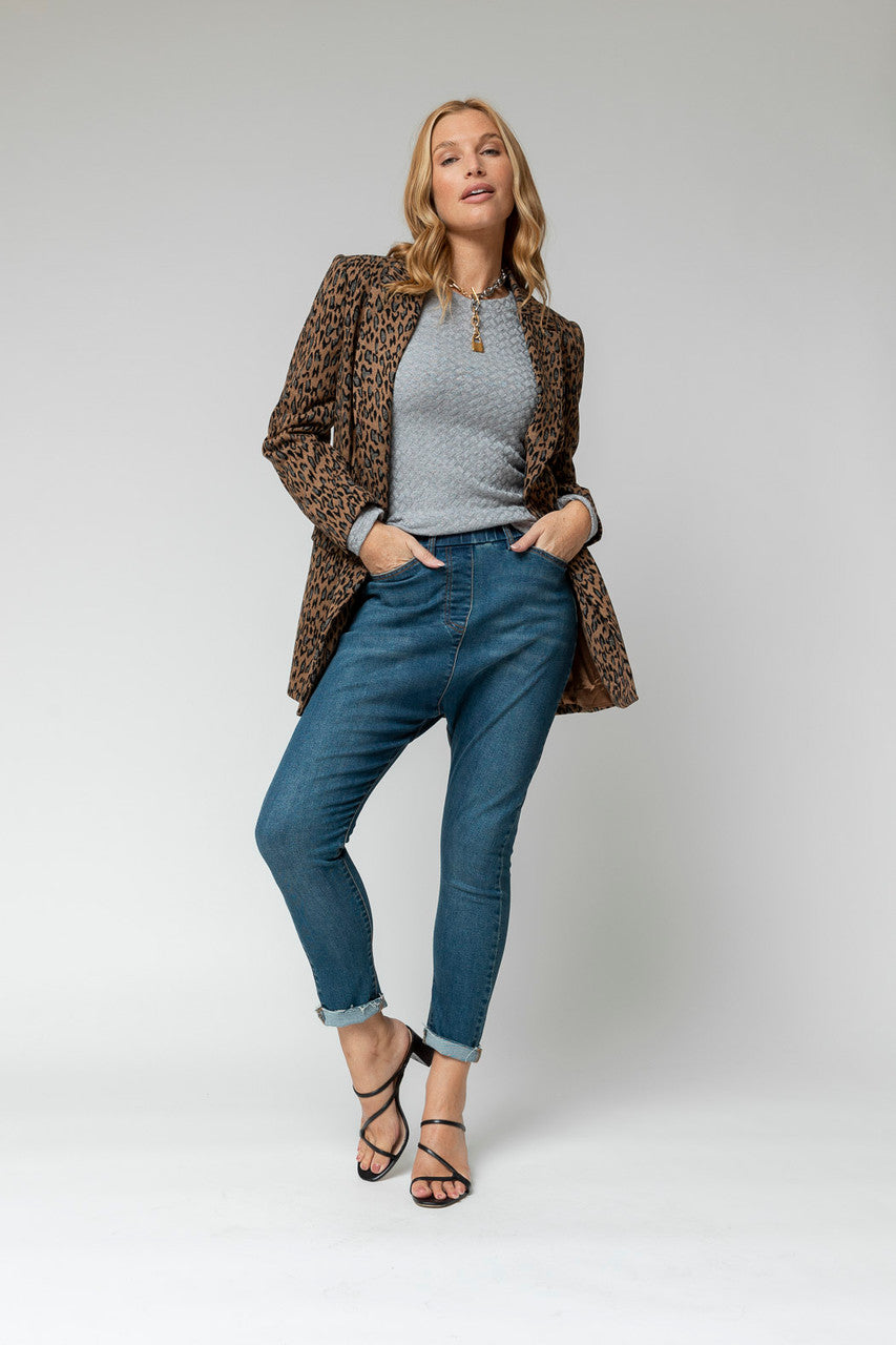 Grey Sparkle Crew Top