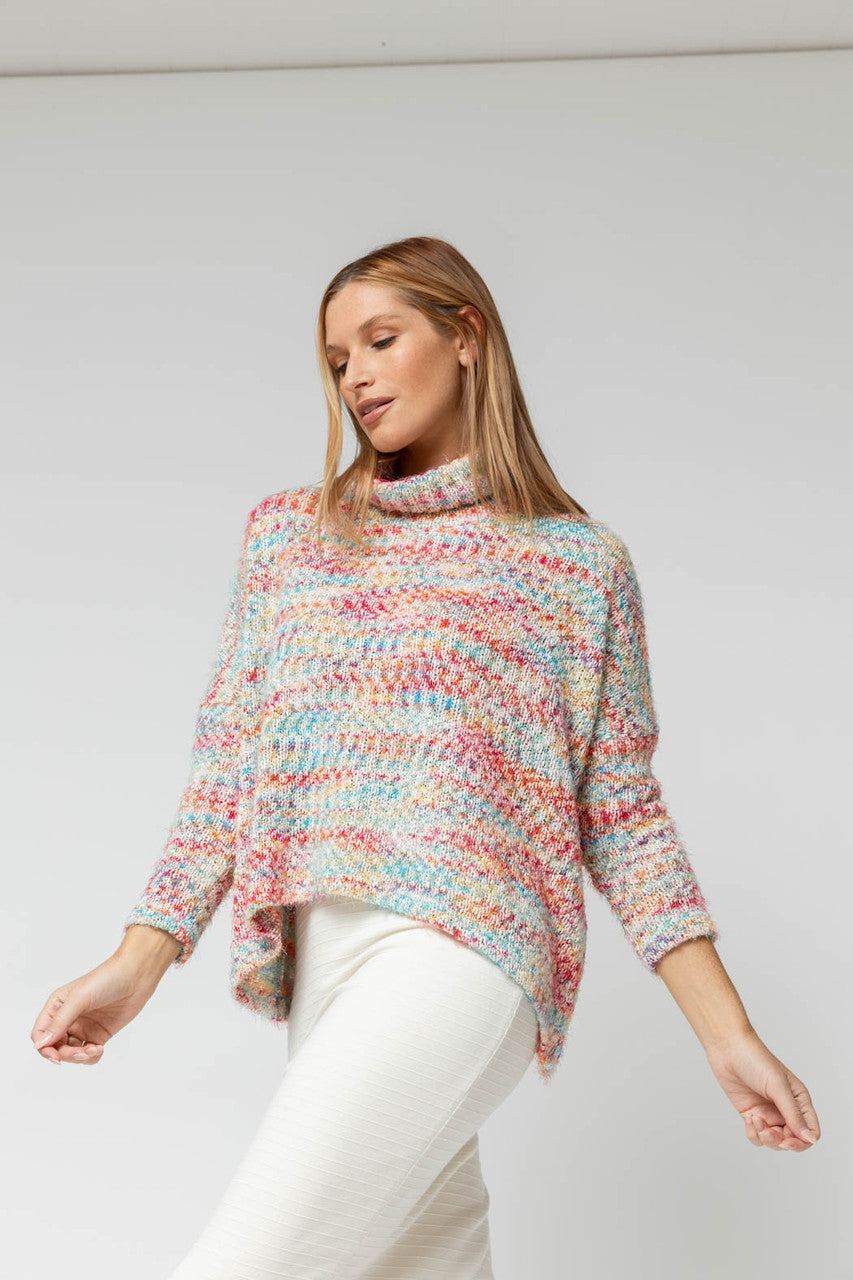 White Speckle Fluffy Crop Jumper