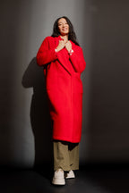 Red Cocoon Coat