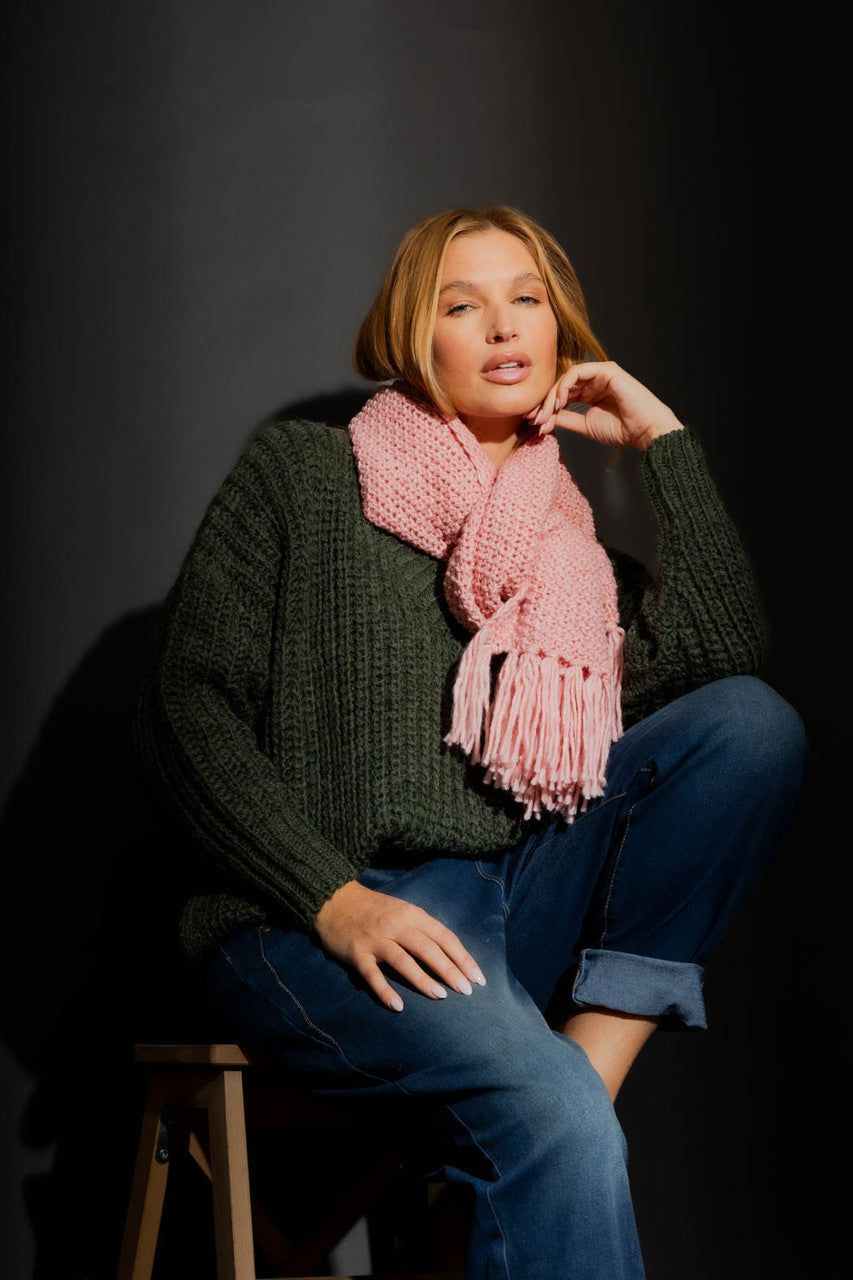 Khaki V Neck Jumper Khaki S