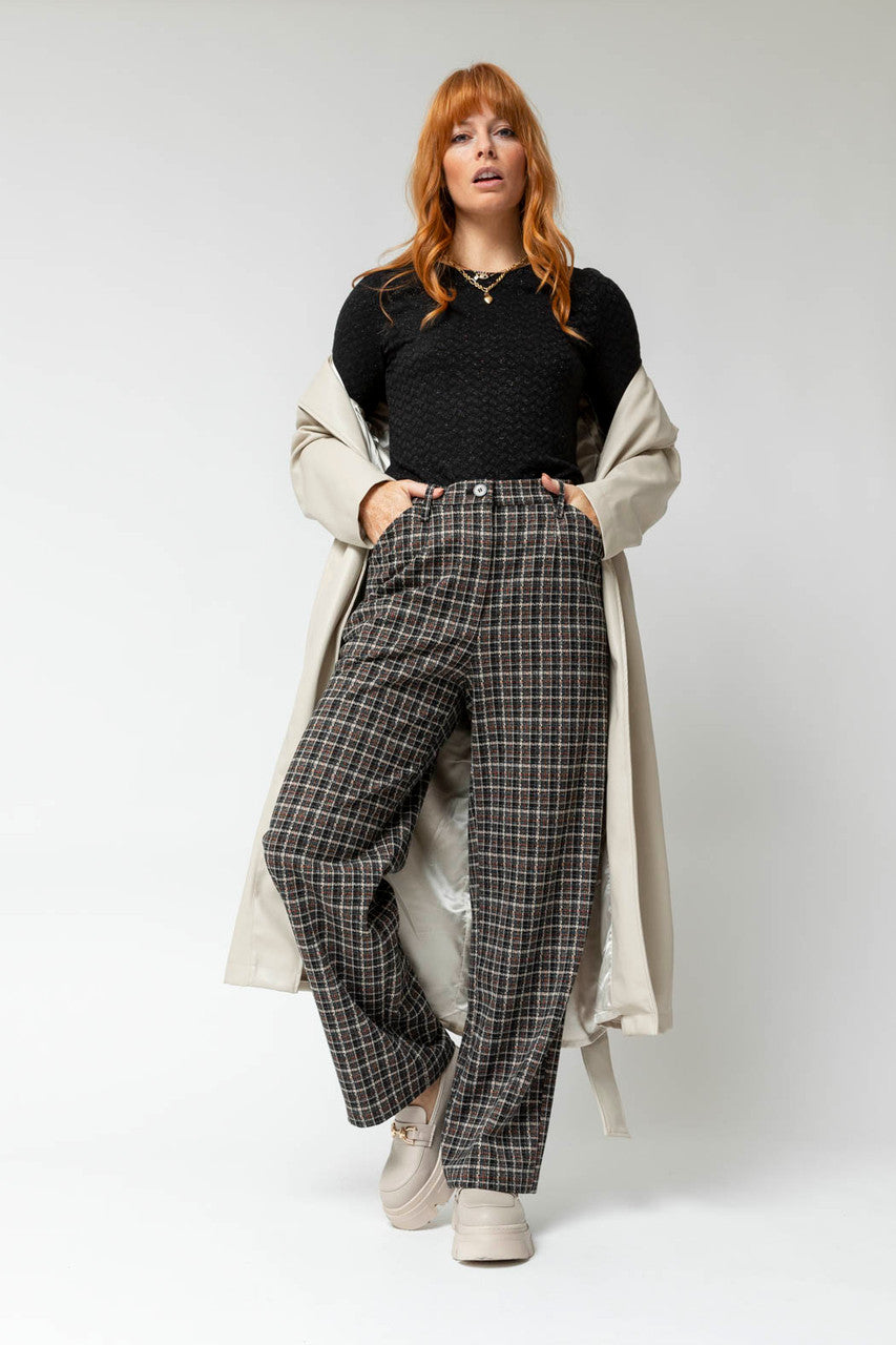 Black Lurex Basic Top