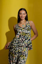 Chartreuse Camo Bell Cami Chartreuse Camo
