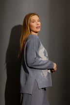 Grey Blossom Knit Grey S