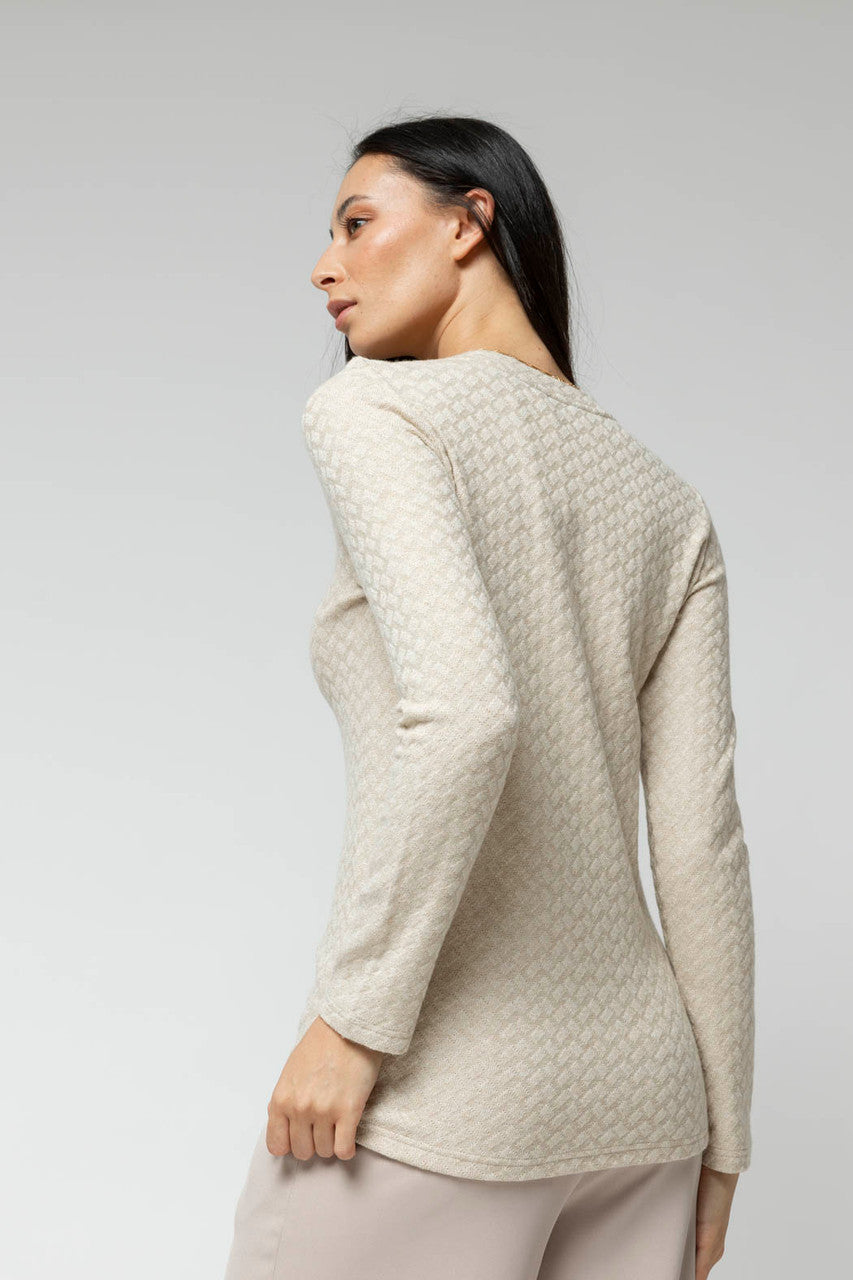 Ivory Sparkle Crew Top