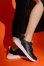 Pink/Black Sequin Sneaker