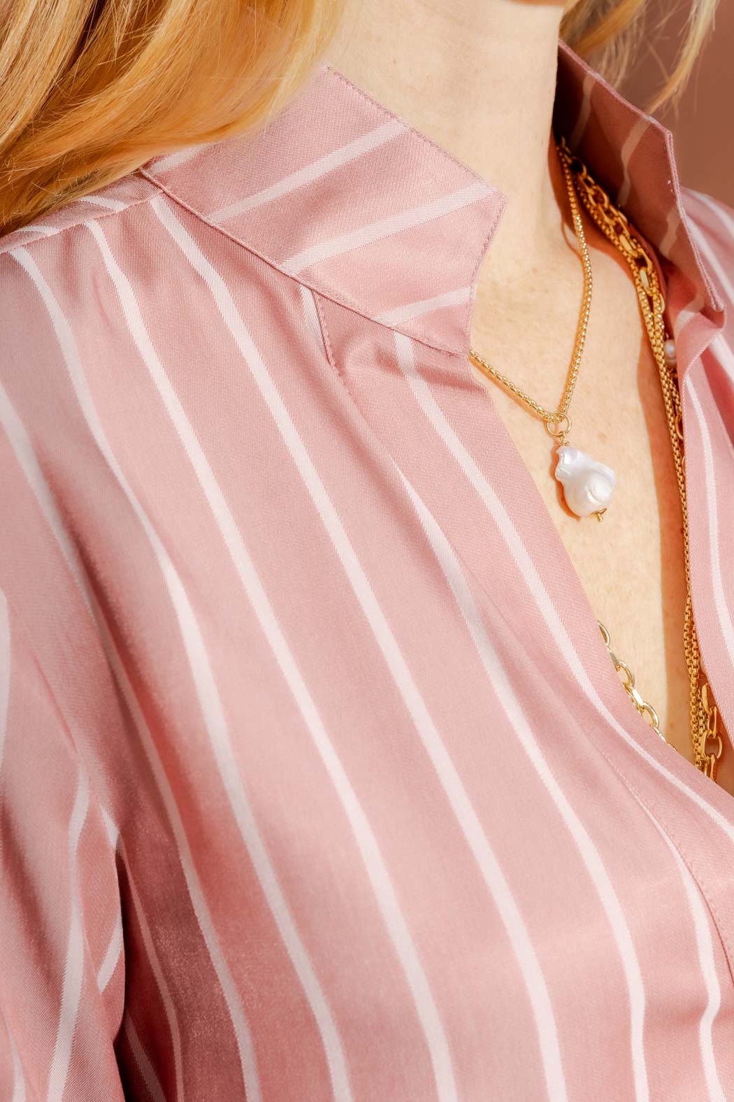 Pink Stripe Blogger Shirt Pink Stripe