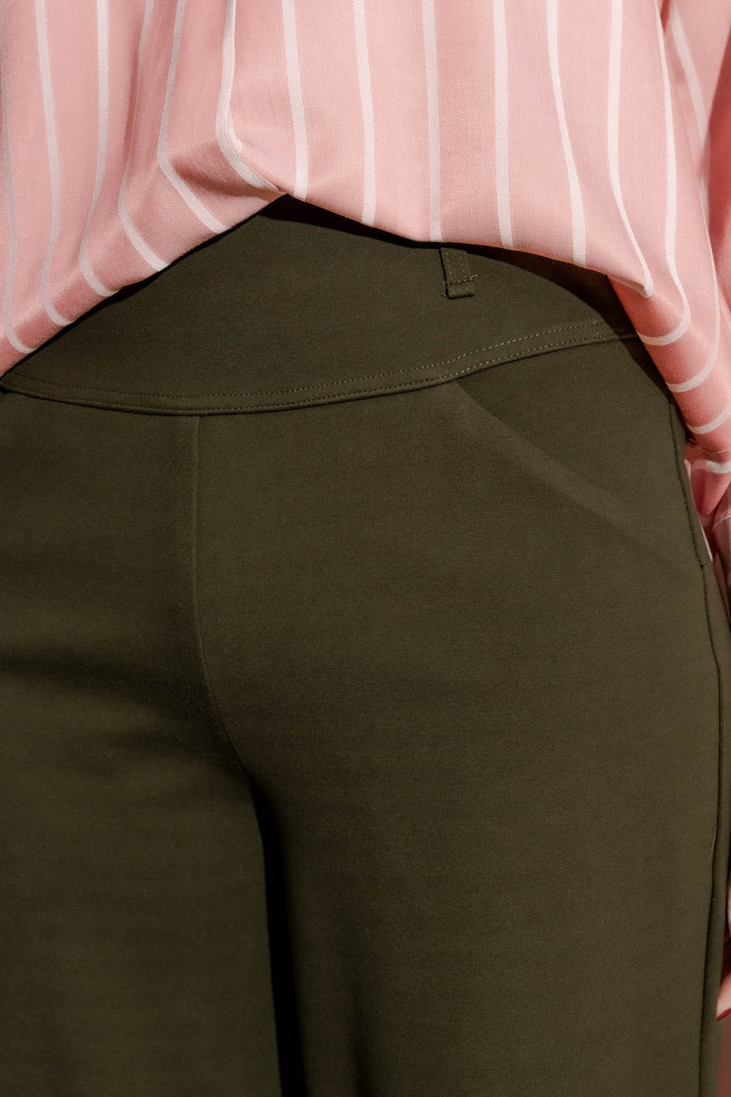 Khaki Ponte Jet Culotte