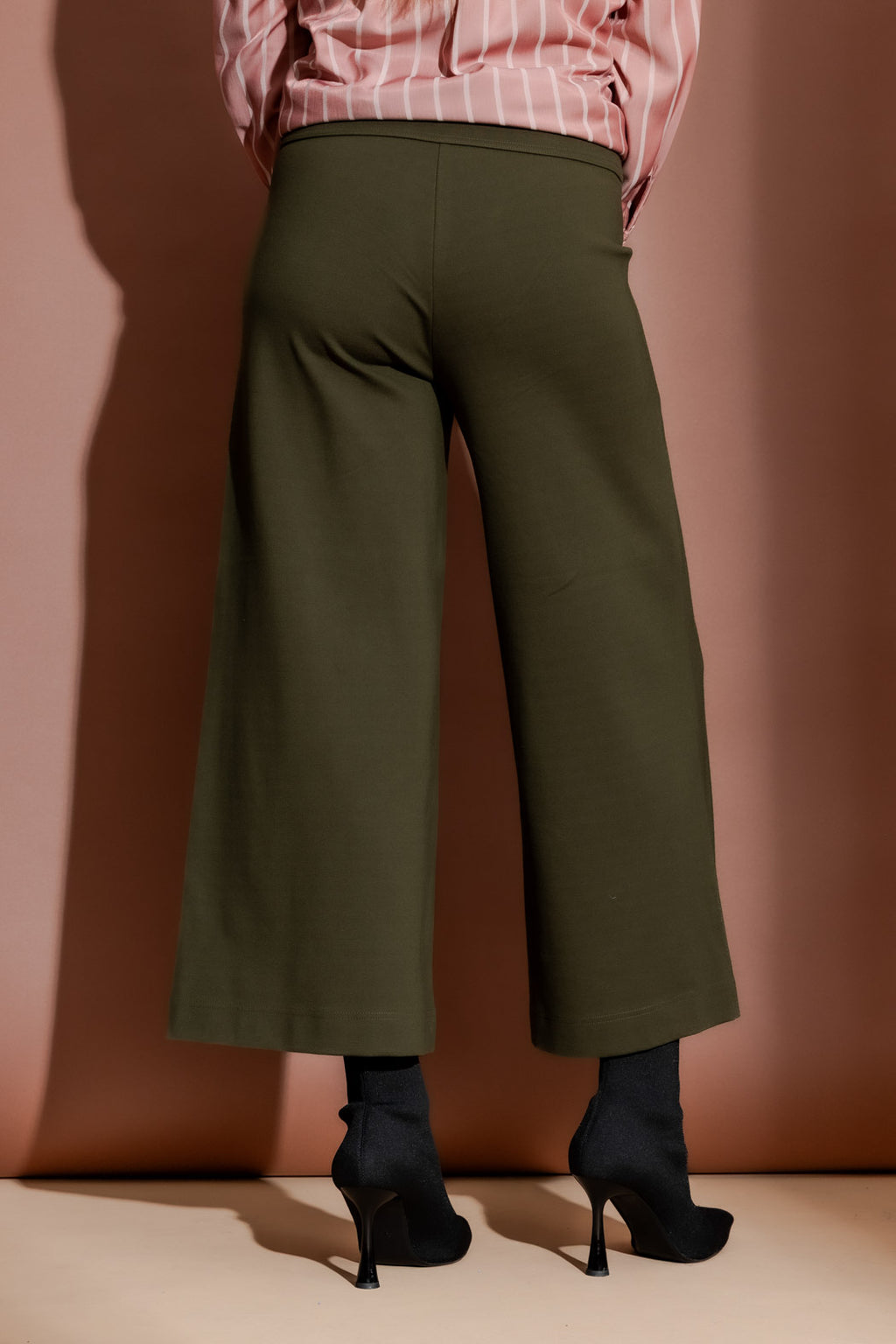 Khaki Ponte Jet Culotte