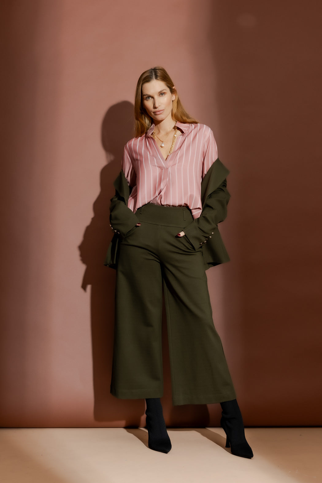 Pink Stripe Blogger Shirt Pink Stripe