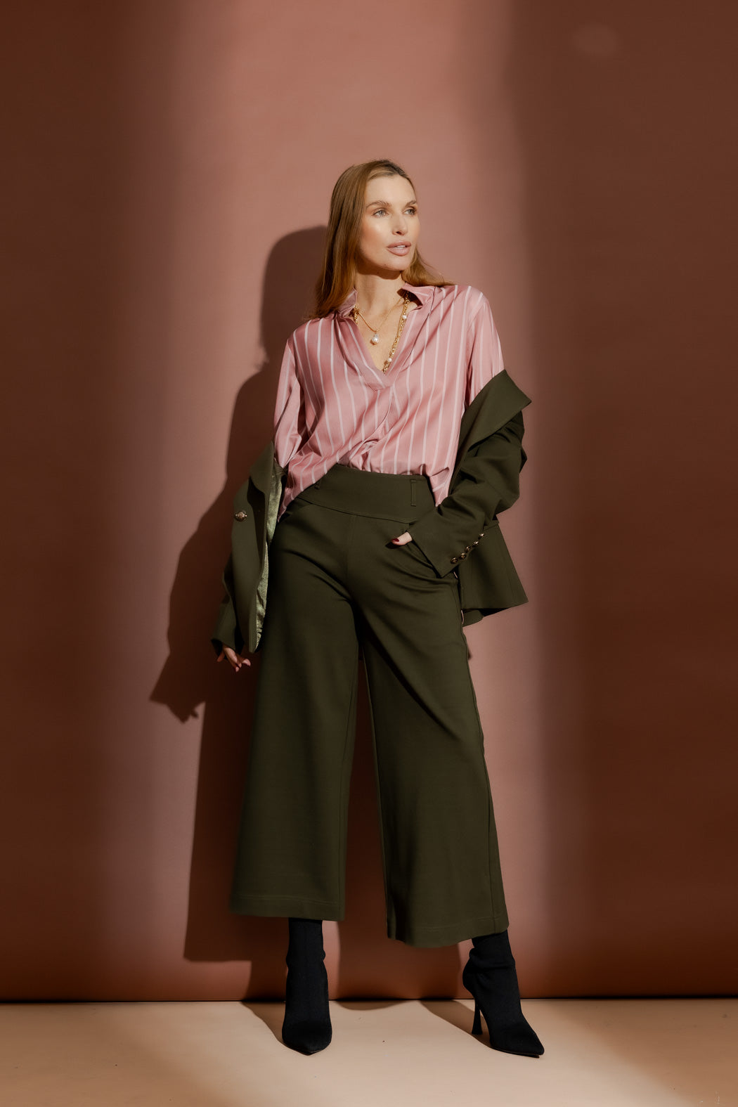 Pink Stripe Blogger Shirt Pink Stripe