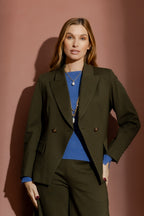 Khaki Ponte Sisca Blazer