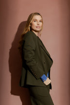Khaki Ponte Sisca Blazer