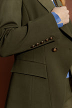 Khaki Ponte Sisca Blazer