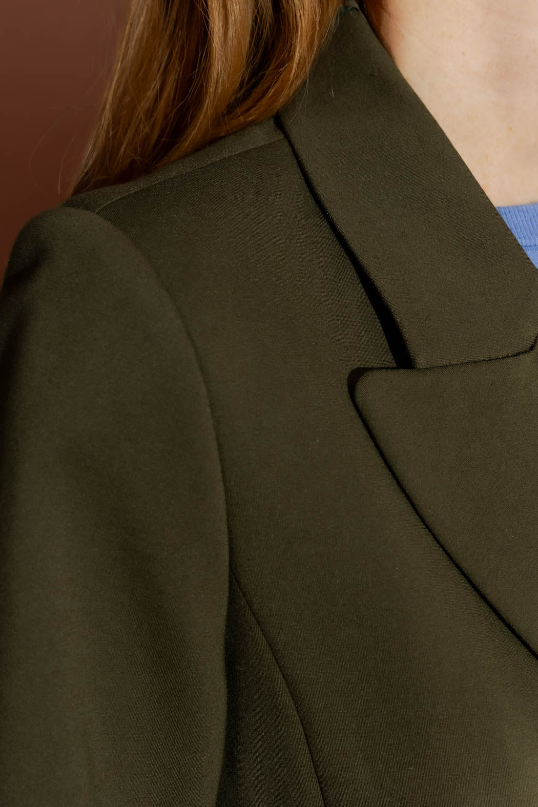 Khaki Ponte Sisca Blazer