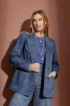 Blue Marble Denim Blazer
