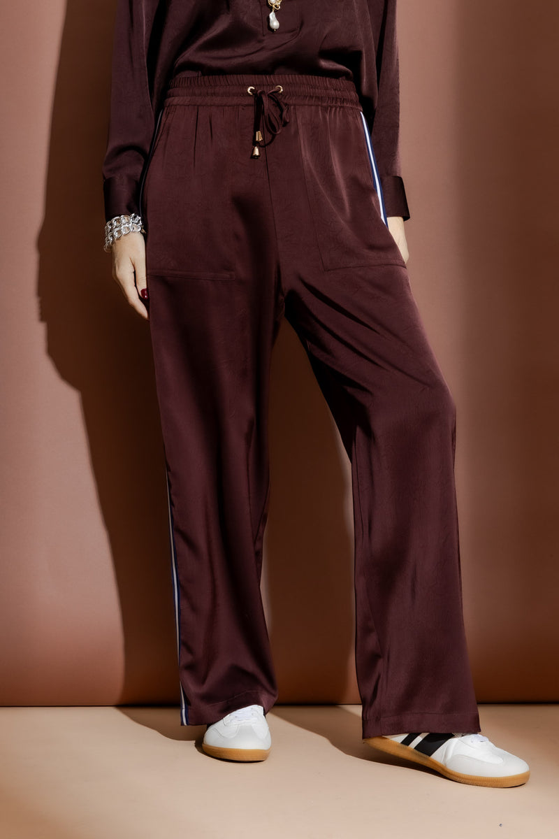 Chocolate Side Stripe Sport Pant