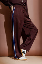 Chocolate Side Stripe Sport Pant
