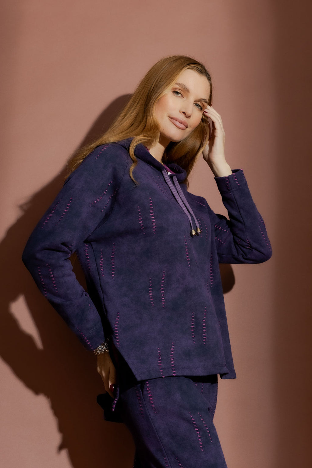 Purple Distressed Hoody