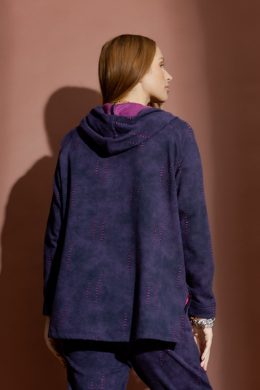 Purple Distressed Hoody