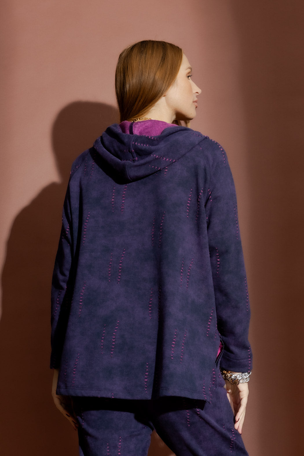 Purple Distressed Hoody