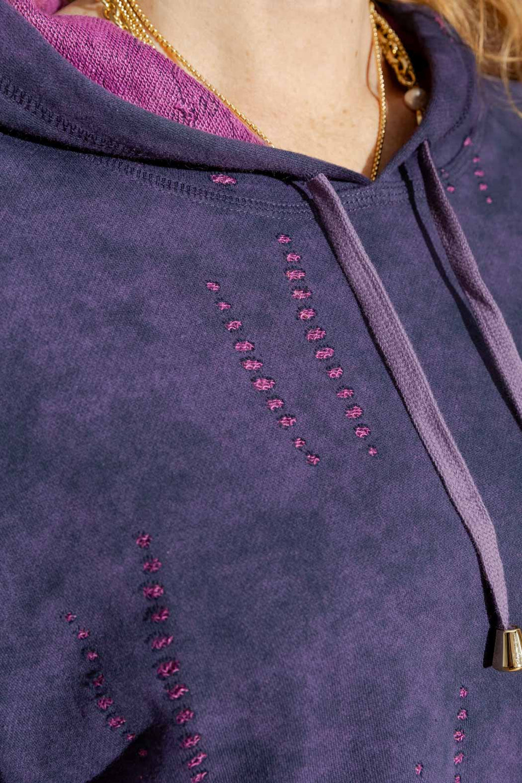 Purple Distressed Hoody